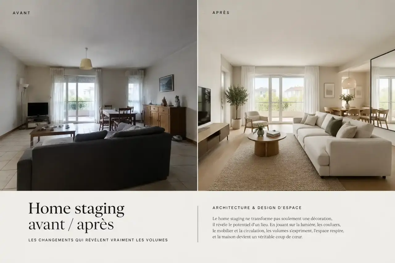 Home staging avant/après : les changements qui révèlent vraiment les volumes