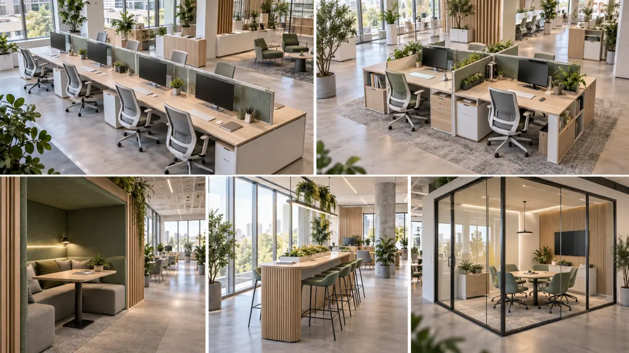 5 configurations de mobilier open space pour gagner en confort sans perdre de place
