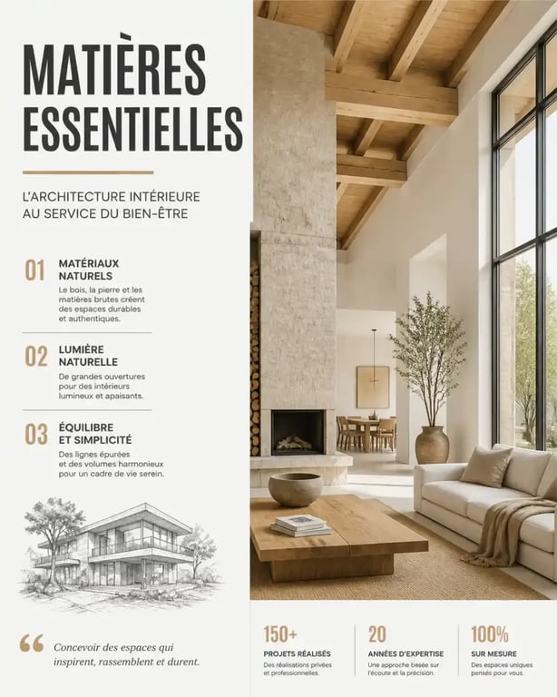 Aménagement intérieur luxembourg : design minimaliste avec matériaux naturels