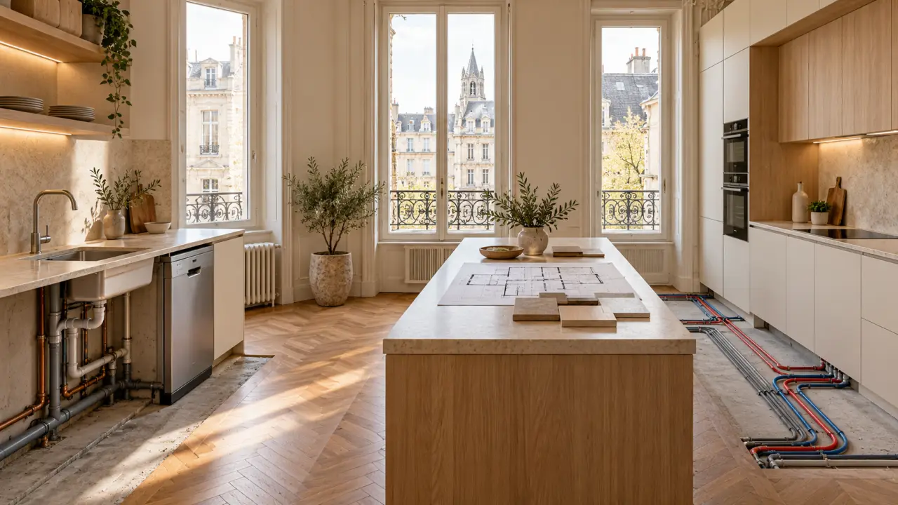 Rénovation cuisine à Dijon : garder les arrivées d’eau ou tout déplacer ?