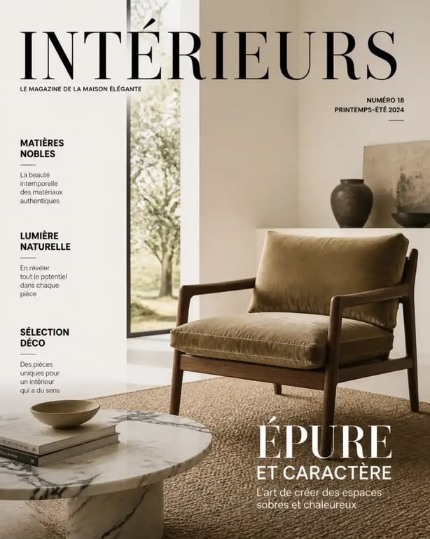 Mobilier luxe haut de gamme en bois massif et velours dans un salon