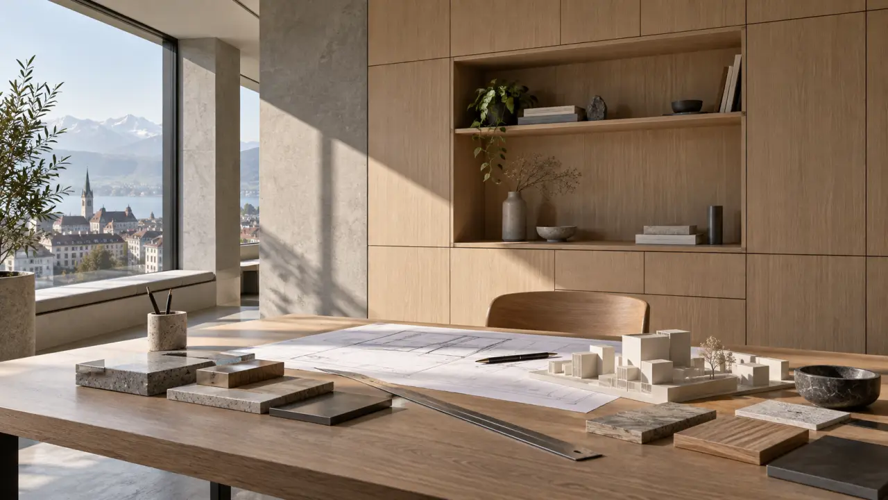 Détail architectural minimaliste illustrant une conception sur mesure