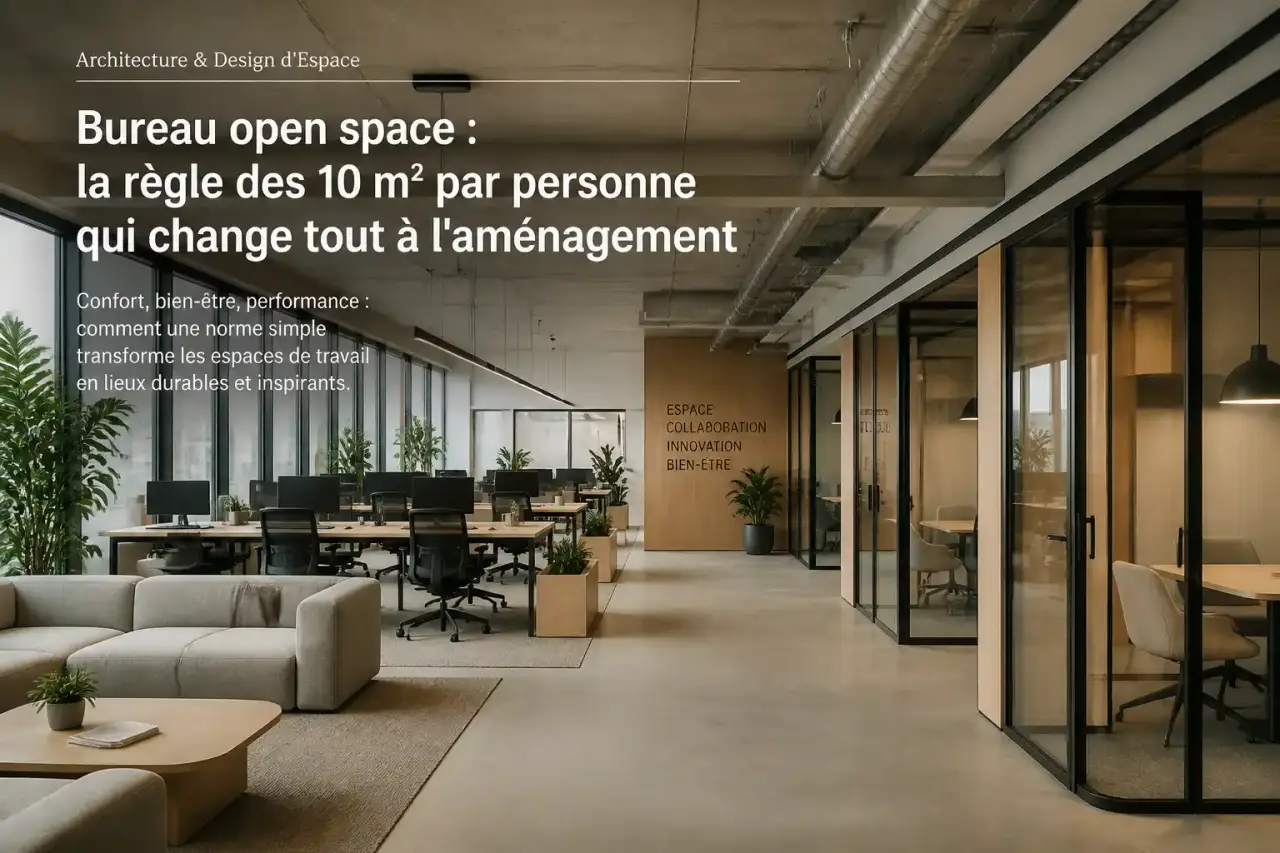 Bureau open space : la règle des 10 m² par personne qui change tout à l'aménagement